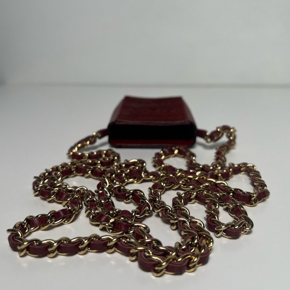 Chanel CC Logo Pony Hair Crossbody Cigarette Holder Case Bag Purse - Picture 10 of 13